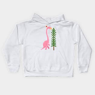 Dinosaur celebrating holidays Kids Hoodie